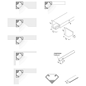 Hera Profil d'angle CORNER 10, aluminium