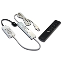 Transformateur LED 350 3 fois, avec prise de courant, 4 canaux, contr�lable par radio, avec t�l�commande, noir , blanche