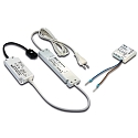 Transformateur LED 350 3 fois, avec prise de courant, contr�lable par radio, avec t�l�commande, noir , blanche