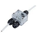 HEITRONIC Distributeur 2 voies, étanche, transparent