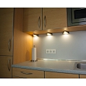 HEITRONIC LED Cabinet spot GENUA set of 3, 3x2W, 120�, 3000K, 270lm, IP20, not dimmable, stainless steel