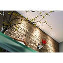 HEITRONIC Spot SR68 rond, pivotant, avec prise de courant IP44, chrom� mat 