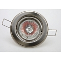 HEITRONIC Spot DL6801 rond, pivotant GU5,3 IP20, acier inoxydable brossé 