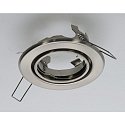 HEITRONIC Spot DL6801 rond, pivotant GU5,3 IP20, acier inoxydable brossé 