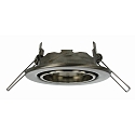 HEITRONIC Spot DL6801 rond, pivotant GU5,3 IP20, acier inoxydable brossé 