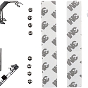 Eclairage sous meuble MECANO m�dium IP20, blanche gradable 5W 320lm 3000K CRI 82 30cm