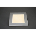Applique et plafonnier TOULOUSE 20x20CM grand, angulaire IP44, couvert de poudre, argent mat gradable