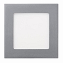 Applique et plafonnier TOULOUSE 20x20CM grand, angulaire IP44, couvert de poudre, argent mat gradable