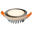 HEITRONIC Downlight AURORA version pour montage encastr�, conducteur inclus, rayonnement lat�ral IP20, argent 