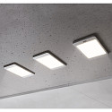 HEITRONIC Eclairage sous meuble SASKIA plat, avec capteur, lot de 3, dimmable IP20, argent gradable 18W 789lm 3000K CRI 80 19.2cm