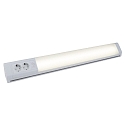 HEITRONIC Eclairage sous meuble BONN court, avec interrupteur, avec prise de courant IP20, blanche  1300lm 3000K 105� 105� CRI 80 76.2cm