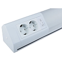 HEITRONIC Eclairage sous meuble BONN court, avec interrupteur, avec prise de courant IP20, blanche  1300lm 3000K 105� 105� CRI 80 76.2cm