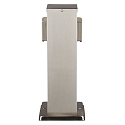 HEITRONIC Colonne de prises BANGKOK 2 voies, angulaire, avec s�curit� enfants, acier inoxydable