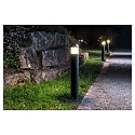 HEITRONIC Borne d'�clairage MARIS cylindrique E27 IP44, noir  
