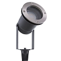 Lampe � broche HEICONNECT rotatif, inclinable GU5,3 IP65, acier inoxydable, d�gager 