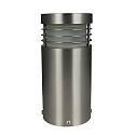 Luminaire en forme de borne ARUBA 210MM cylindrique, rayonnement lat�ral E27 IP44, acier inoxydable gradable