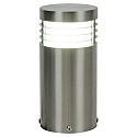 HEITRONIC Luminaire en forme de borne ARUBA 210MM cylindrique, rayonnement lat�ral E27 IP44, acier inoxydable gradable
