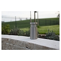 HEITRONIC Luminaire en forme de borne ARUBA 210MM cylindrique, rayonnement lat�ral E27 IP44, acier inoxydable gradable