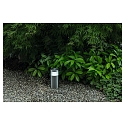 HEITRONIC Luminaire en forme de borne ARUBA 210MM cylindrique, rayonnement lat�ral E27 IP44, acier inoxydable gradable