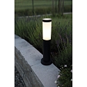 HEITRONIC Luminaire en forme de borne LARISA E27 IP44, acier inoxydable, d�gager gradable