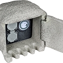 HEITRONIC Colonne de prises PIEDRA 2 voies, gris