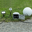 HEITRONIC Colonne de prises PIEDRA 4 fois, avec prise de courant, gris, pierre
