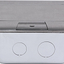 HEITRONIC Floor socket, 2-fold, with child lock, 250V, max. 3680W, IP20
