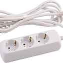 HEITRONIC Barre d'alimentation 3 fois, blanche
