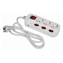 Table socket, 3-fold, IP20, white