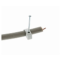 Cable clips 200 pack, flexible, for cable � 4-7mm, with pins 35 mm, gray