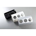 HEITRONIC Prise de courant SALERNO 2 voies, avec connexion USB, argent, blanche