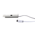HEITRONIC Interrupteur MICANO avec prise de courant, argent