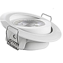 HEITRONIC Downlight DL7002 pivotant IP44, blanche gradable