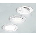 HEITRONIC Downlight DL7002 pivotant IP44, blanche gradable