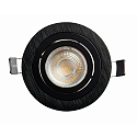HEITRONIC Downlight DL7801 rond, pivotant GU5.3 und GU10 IP20, noir gradable