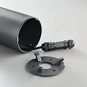 HEITRONIC Luminaire d'all�es SANTORIN cylindrique, court E27 IP54, anthrazit gradable