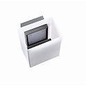 HEITRONIC Luminaire mural d�ext�rieur BALI angulaire, r�sistant aux chocs IP54, argent 