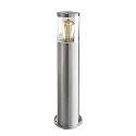 Luminaire d'all�es NAXOS cylindrique, court E27 IP44, acier inoxydable gradable