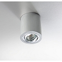 Surface mounted spot ADL9001, round, GU10, IP20, 25° swiveling, brushed aluminum