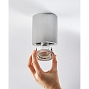 Surface mounted spot ADL9001, round, GU10, IP20, 25° swiveling, brushed aluminum