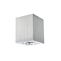 Surface mounted spot ADL9001, square, GU10, IP20, 25° swiveling, brushed aluminum
