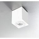 Surface mounted spot ADL9001, square, GU10, IP20, 25° swiveling, white