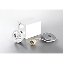 HEITRONIC Surface mounted spot ADL9001, square, GU10, IP20, 25° swiveling, white