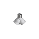 HEITRONIC Adaptateur DUO 2 voies, blanche