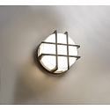 HEITRONIC wall and ceiling luminaire CIRCULA round, with grid IP65, anthracite 