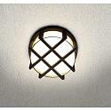 HEITRONIC wall and ceiling luminaire CIRCULA round, with grid IP65, anthracite 