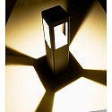 HEITRONIC socket luminaire TOSKANA II square, switchable, set back IP65, anthracite 