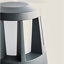HEITRONIC path light GOMERA round IP65, anthracite, opal 
