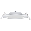 HEITRONIC Plafonnier encastré LE MANS rond IP44, blanche gradable