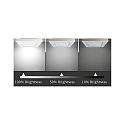 HEITRONIC Plafonnier encastré LE MANS carré IP44, blanche gradable